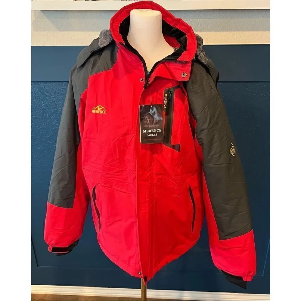 EQUICK Men's Waterproof Ski Jacket Fleece Windproof